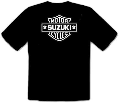 Maglietta Nera con Logo Auto SUZUKI Motor Cicles -537-