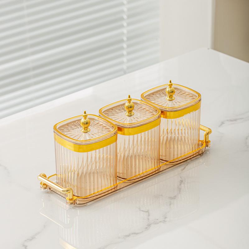 Conjunto Elegante de Armazenamento de Temperos: Saleiro e Potes de Especiarias