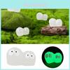 Glow In The Dark Resin Miniature Figurine Creative Cartoon Style Decor Piece