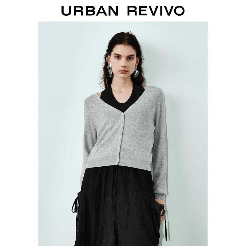 UR 2025 Fall Women's Contrast Halter Long Sleeve Knit Top