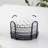 Boho Cotton Coaster Set with Holder Absorbent Heat-Resistant Placemats for Kitchen Dining Non-Slip Reusable Rustic Home Decor for Cups Mugs