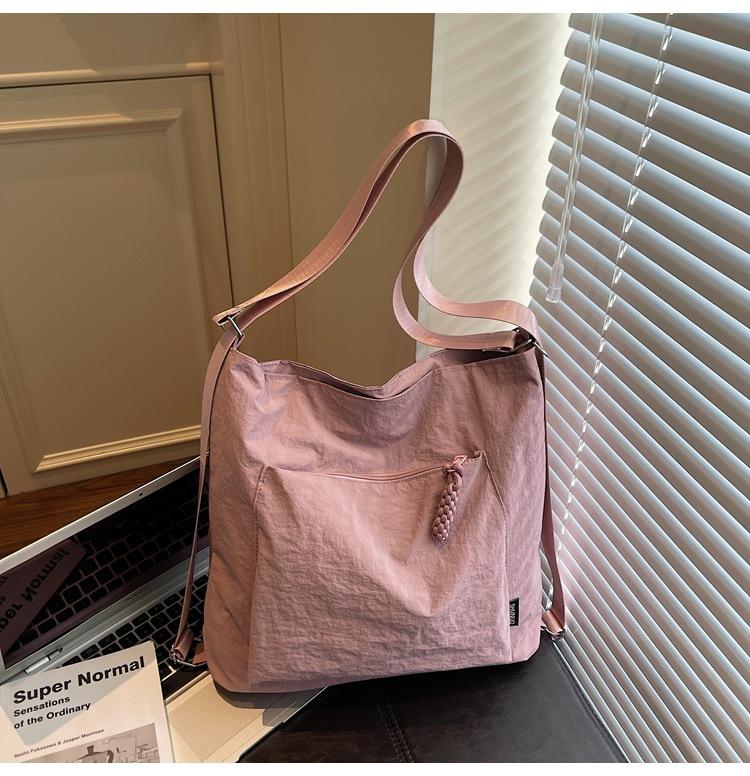 

Трендовые сумки Женские сумки через плечо Студенческие сумки-тоут большой вместимости Рюкзак для девочек розовый