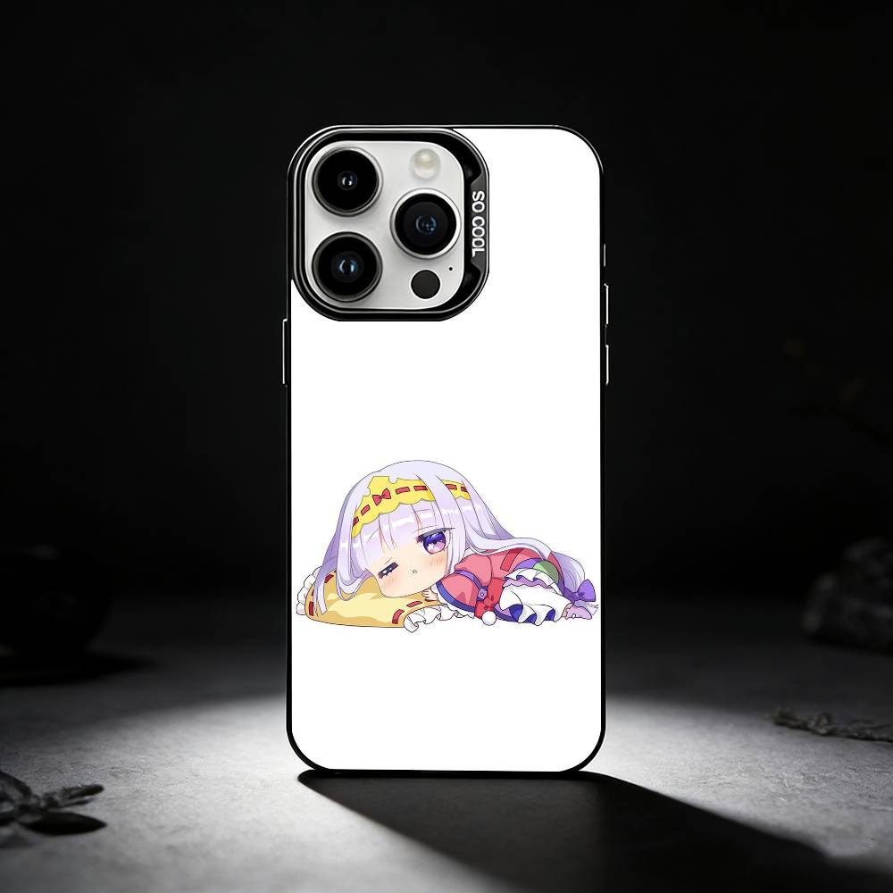 S-Sleepy Demon C-Castle Phone Case For iPhone 17,16,15,14,13,12,11 Plus,Pro Max,XS,Colored Silver Phone Case