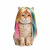 Comfortable To Wear Colorful Pet Wig Adjustable Fit Dogs Cats Cosplay Wigs  Dress Up Event