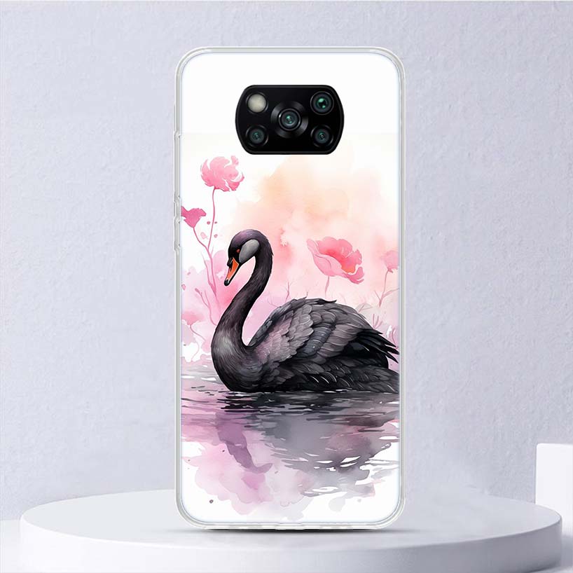 Black Swan Noble Soft Case For Xiaomi Poco X7 X6 X5 X4 X3 Nfc F7 Ultra F6 F5 Pro Phone Cover F4 Gt F3 M5S M4 M3 M5 M6 Coque