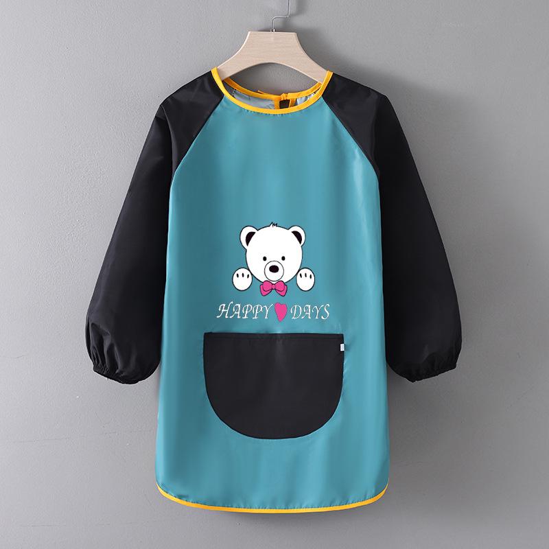 Children's Waterproof Art Smock with Logo - Reversible Apron for Painting and Eating  