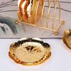 Luxe theeschotel Lotusbladpatroon Vintage theekopjes schotels met metalen standaard Drankonderzetters Theeservies Huisverwarmingscadeau