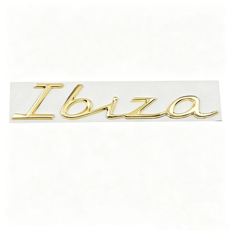 3D Metal ibiza Car Letter Stickers Rear Trunk Emblem accessories