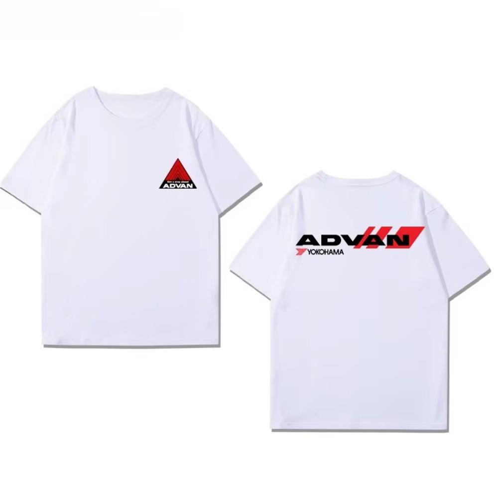 2025 Yokohama Advan GT Modified Wheel Hub Peripheral Short-sleeved Men's Summer Pure  Versatile Loose Casual T-shirt