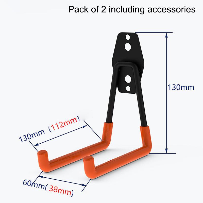 Bicycle Garage Heavy Storage Hook Warehouse Hardware Strong Load-Bearing Small/Medium Square Hook Tool Storage Wall Metal Hook