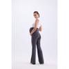 Flexible, geraffte Umstandsstrumpfhose mit verstellbarer Taille und Flanellbein