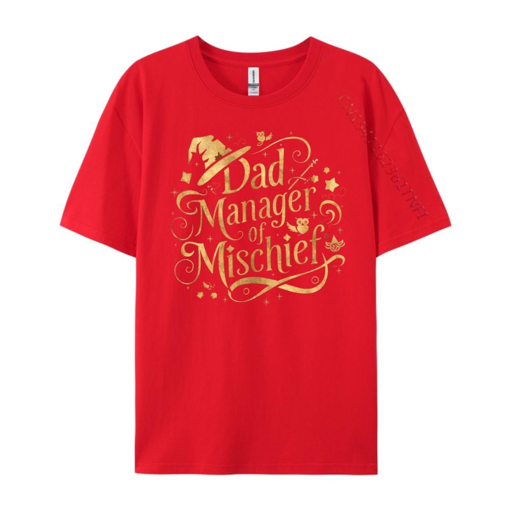 Funny Men Magical Dad Manager Of Mischief 3d Printed T Shirts Graphic Short Sleeve Printed Harajuku Brand Clothing S