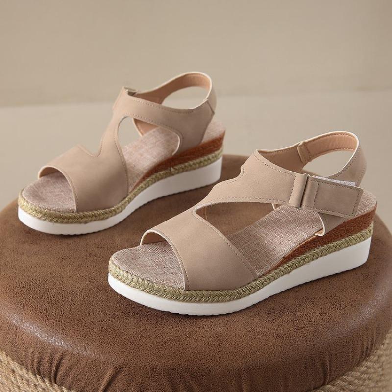 New Single-shoe Flat Wedge Heel Fish Mouth Casual Women's Sandals and Women's Shoes Devotion