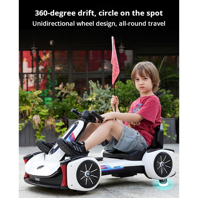 Children's Electric Car 360 Degree Drift Four-wheeled Dual Drive Can Sit Baby Remote Control Toy Car All Terrain Vehicle