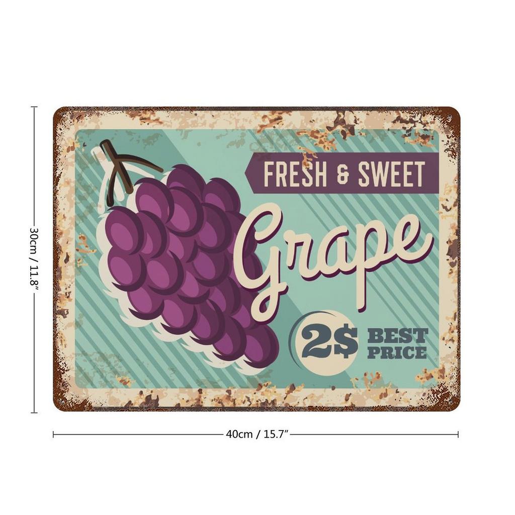 1 Pack distressed retro metal wall signboard, sturdy plate with aged texture, perfect décor for bar café garage kitchen bedroom or hallway interiors