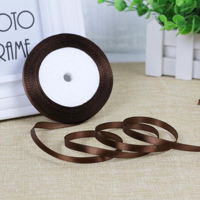 0,6 cm Vit Satinrosband för DIY Tårtdekoration