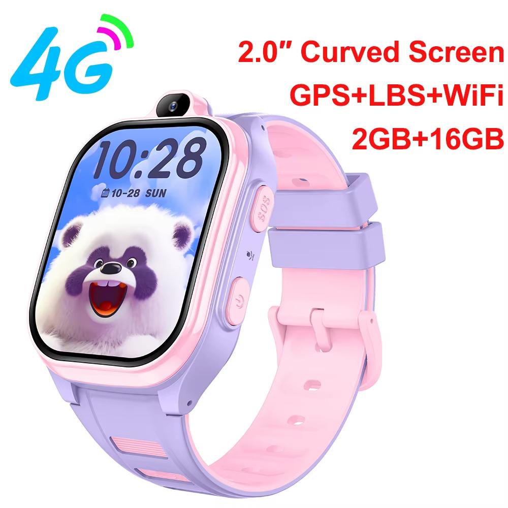 2025 New 4G Smart Watch Kids GPS WIFI Video Call SOS APP Download Child Smartwatch Monitor Tracker Location Phone Watch Boys Girls Gifts