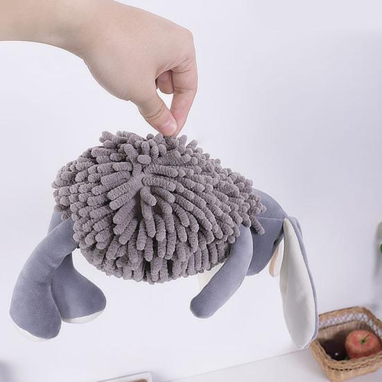 Chenille Hand Towel Soft Velvet Absorbent Towel Bathroom Three-dimensional Bunny Shape Quick Drying Hand