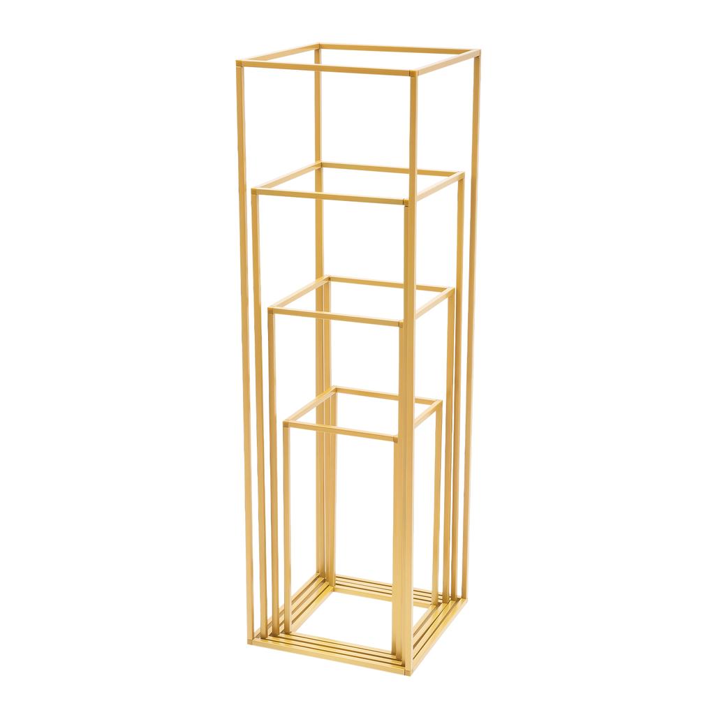 4PCs Metal Flower Stand for Wedding Table Centerpieces,   15.74inch/23.62inch/31.49inch/39.37inch Tall Gold Wedding Flower Stand