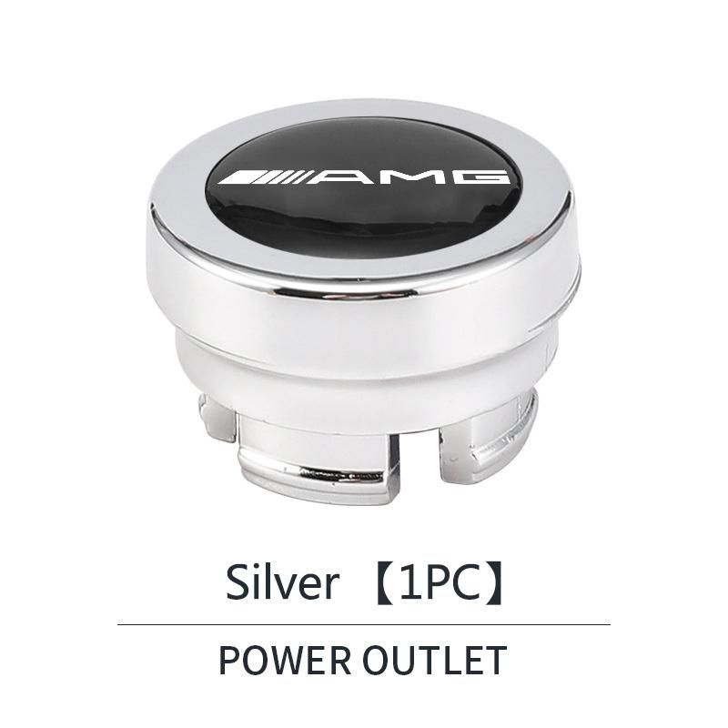 Car Cigarette Lighter Cover Anti Dust Cap For Mercedes Benz AMG W204 W205 W203 W211 W212 W213 W201 Interior Accessories keychain RW7