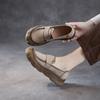Women's Retro Casual Shoes Versatile Top-grain Leather Single Shoes Slip-on Soft-soled Loafers