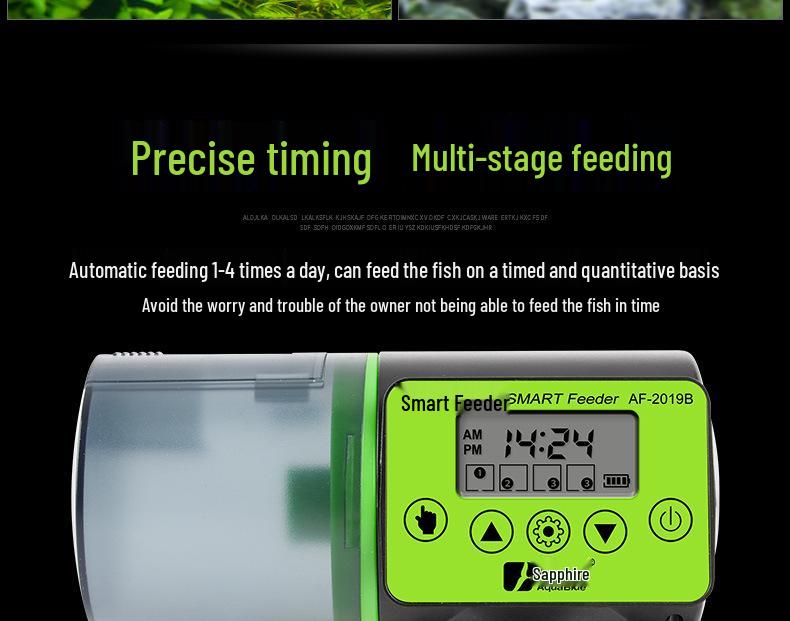 Smart Aquarium Fish Feeder with Timer - Large Capacity for Goldfish