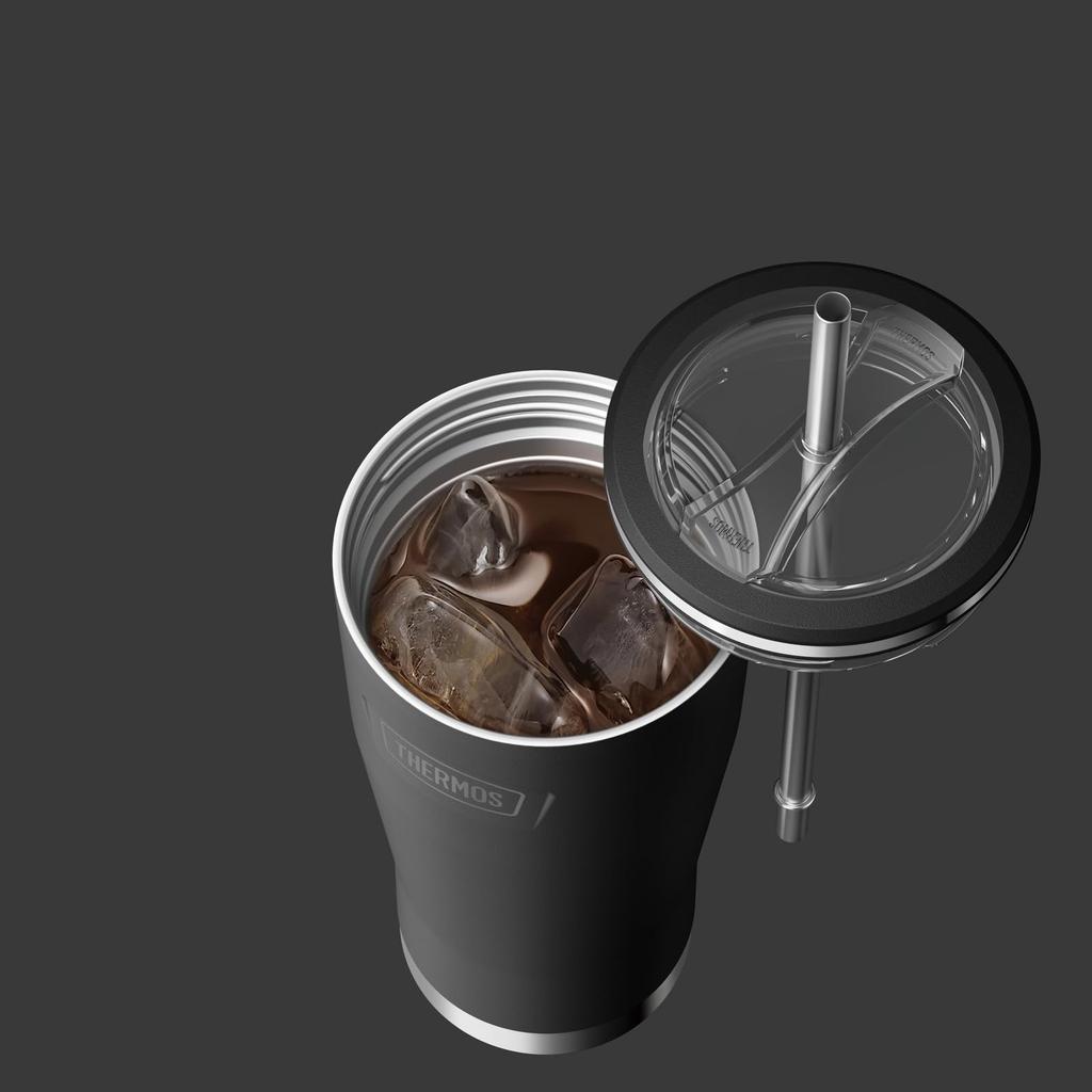 Thermos Straw Cold Insulation GRT [ICON SERIES] Tumbler, 710ml, Only, Granite, ASTB-710