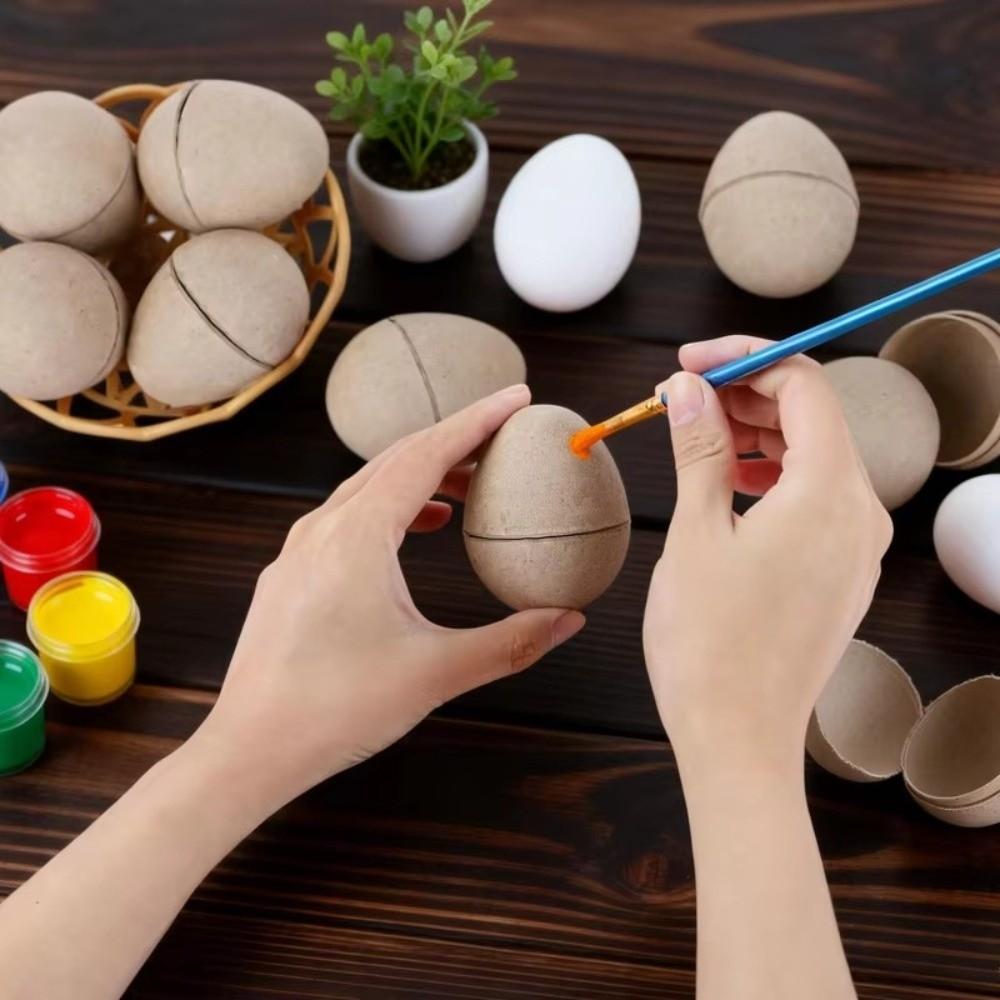 Unpainted Craft Painted Easter Eggs Adorable Paper Pulp Egg  Family Bonding Activity