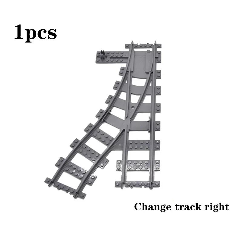 Non-Toxic City Trains Flexible Tracks Forked Straight Curved Soft Rails Track Switch Building Block Bricks Kids Diy High-Tech Creative Toy