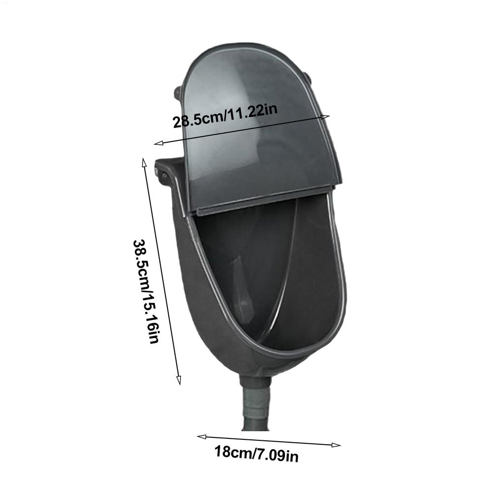 Wall Urinal For Men Garage Wall Mounted Washout Urinal Spill Proof Flushing Urine Diverter With Hose Bathroom Toilet For Home
