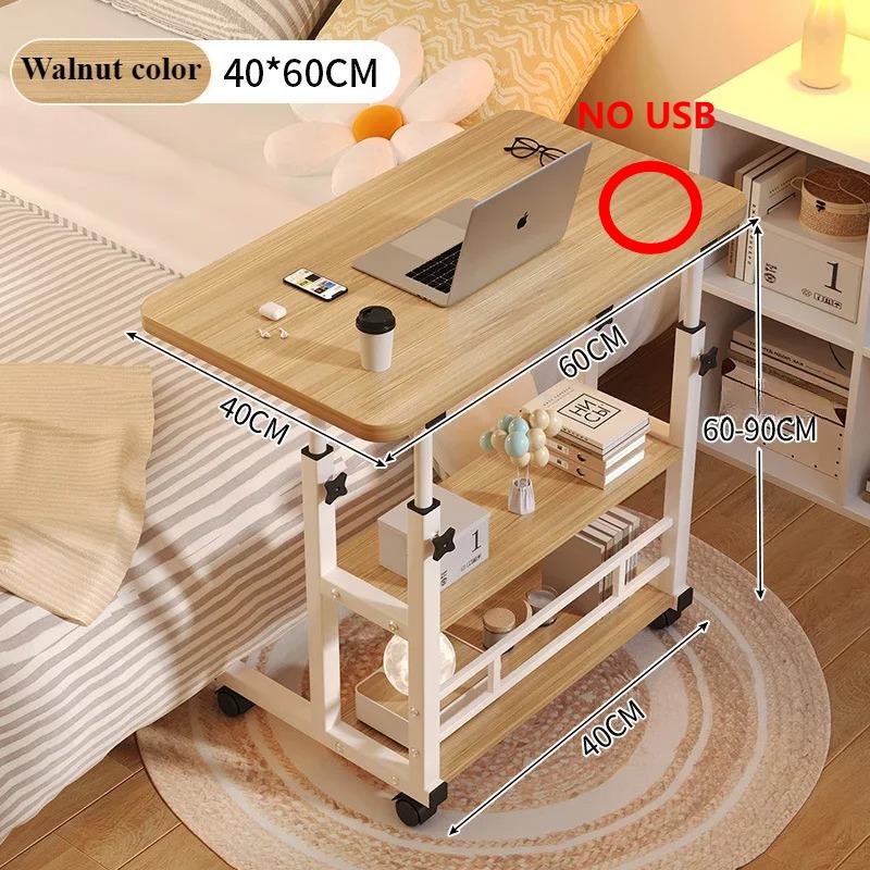 

Portable Table For Bedroom Adjustable Overbed Table With Wheels Mobile Bedside Rolling Table Small Standing Laptop Table Workspace