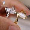 1Carat Marquise Cut Moissanite Engagement Ring for Women  Copper18k Gold Plated Solitaire Diamond Ring Wedding Bands Jewelry
