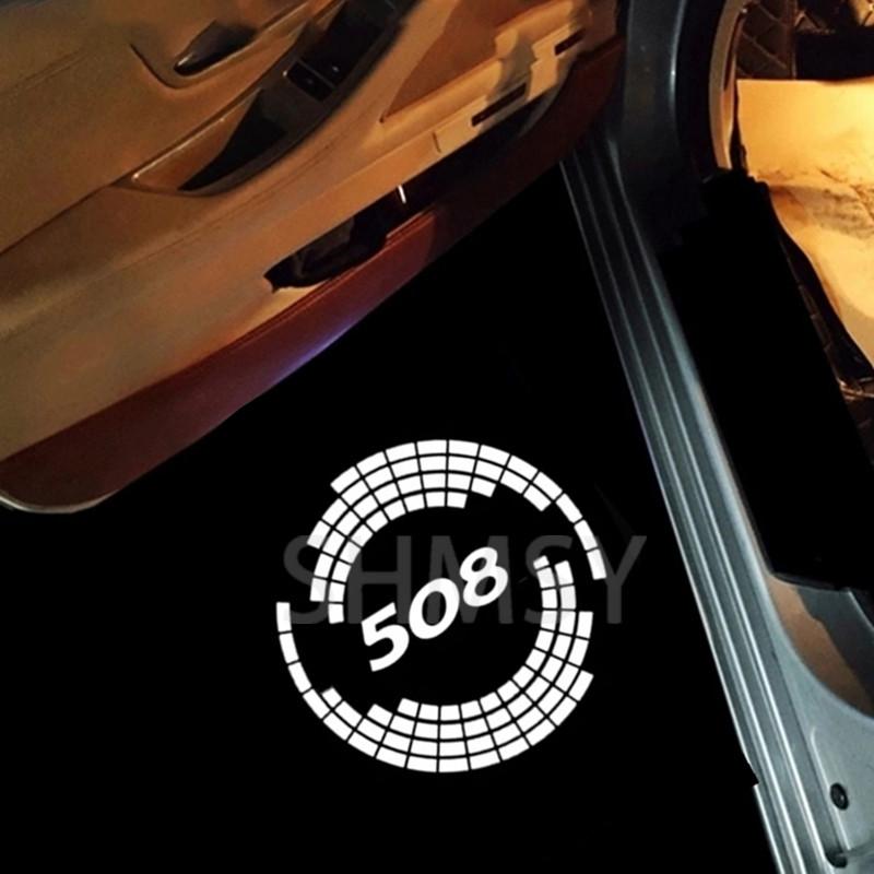 

2Pcs For Peugeot 508 2010 2011 2012 2013 - 2016 Car Accessories LED Projector Courtesy Logo Lamp Auto Door Ghost Shadow Lights