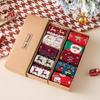 Weihnachtssocken 5 Paar Wollsocken Mittelhohe Socken Lustige Niedliche Socken mit Santa Rentier Muster Damen Weihnachts-Thema Geschenkbox