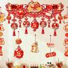 Felt New Year Door Decoration Traditional Good Luck Chinese Lucky Ornament Handmade Hanging Fu Character Door Sticker