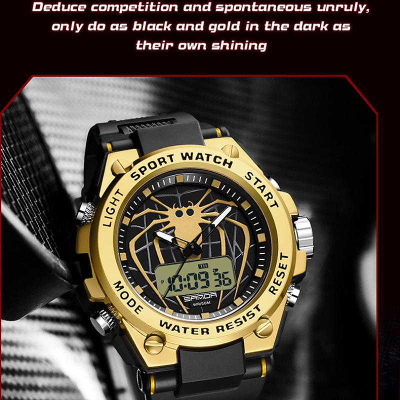 SANDA Business Fashion Trend Watch Luminous Waterproof Personalised Large Dial Watch