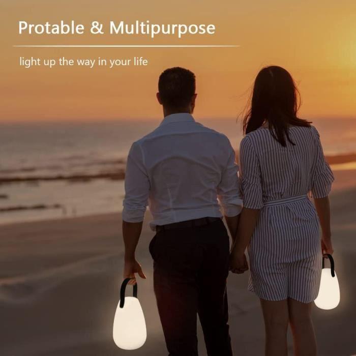 Lampe de Table - FUYO - Rechargeable LED - 8 Couleurs Dimmables - IP54 - Télécommande