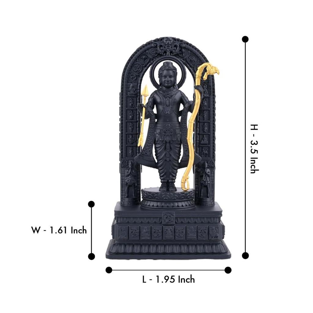 Shri Ram Murti Ayodhya Ram Lalla Idol for Car Dashboard Home Decor Living Room Showpiece (Ram Lalla )