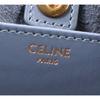CELINE Excellent condition small Cabas drawstring Cuir Triomphe smooth calfskin 2-way shoulder bag Handbag Blue grayUsed