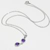 [Your and My Jewelry Box] Amethyst Pendant Necklace, Heart & Teardrop Type [February Birthstone] [Gift Wrapped]