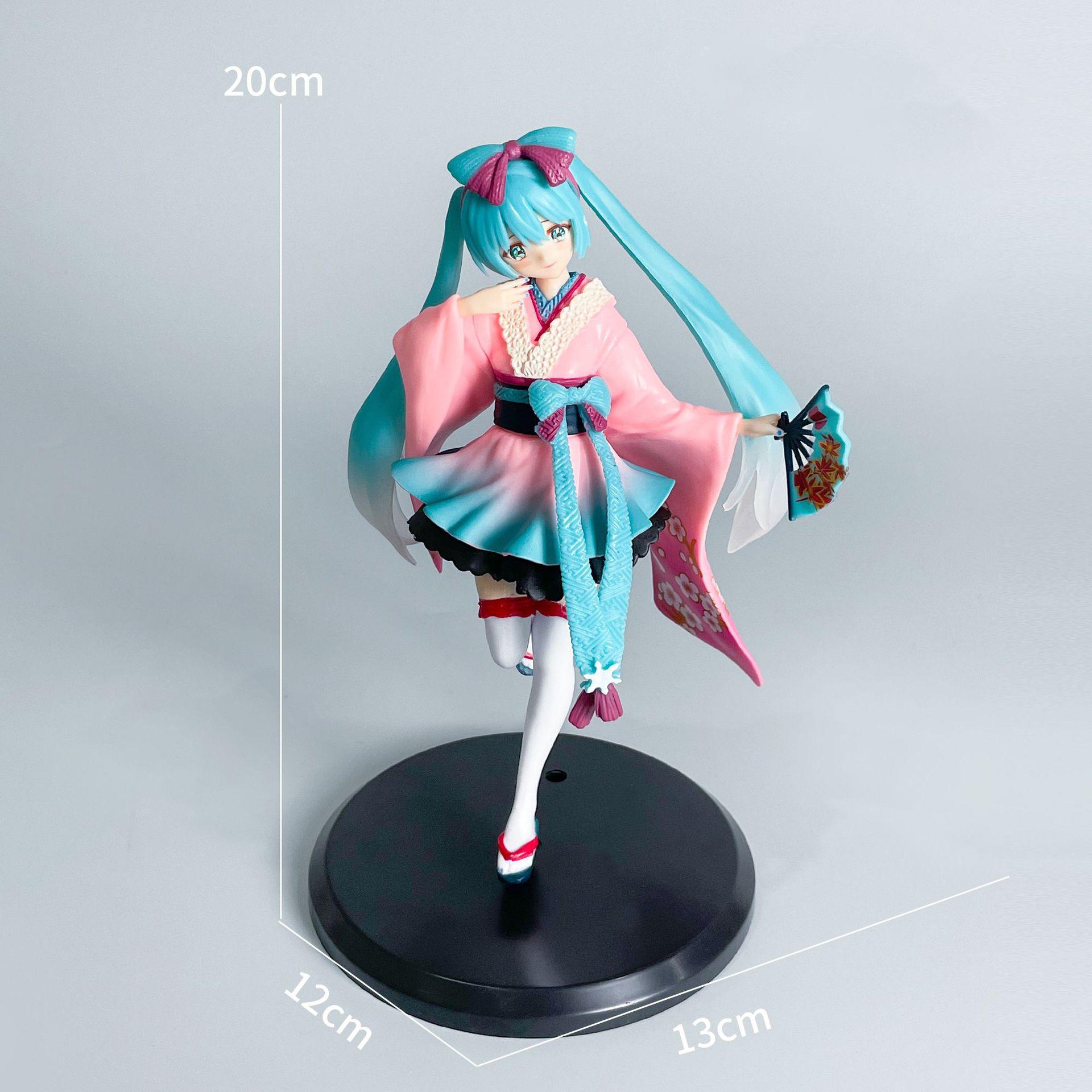 

Kizuna Ai and the long-hair princess Miku figurines, anime-style cute girl 2D model decorative items, gifts and souvenirs. белый
