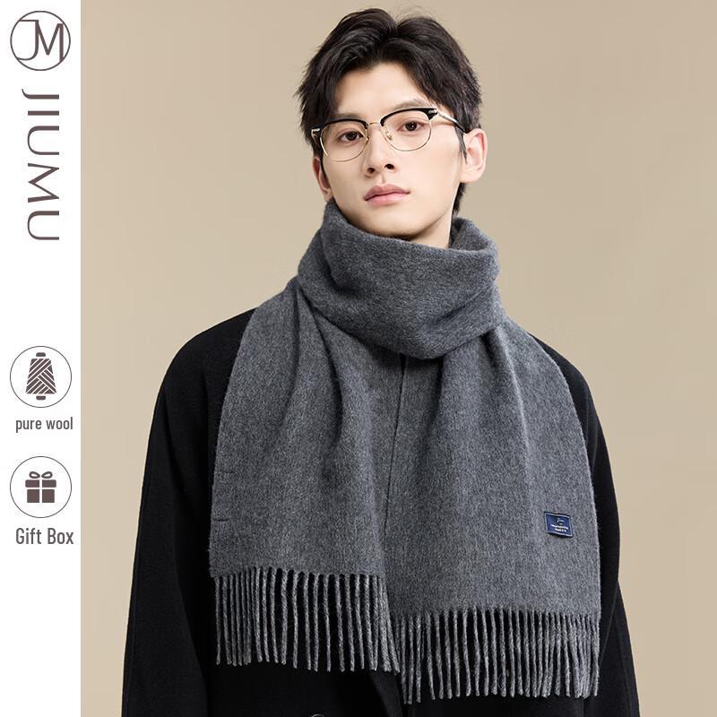 

JIUMU Men s Lamb Wool Scarf One Size