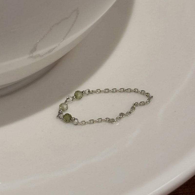 

Faye 14k Greeny ring Natural White Gold No. 5