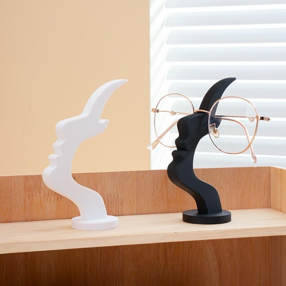 Curved Design Side-Face Shaped Eyeglass Holder Creative Artistic Desk Decor  Art Storage