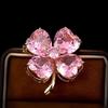 Four-leaf Clover Brooch with A Light Luxury Design, Crystal Corsage, and Elegant Anti-glare Brooch