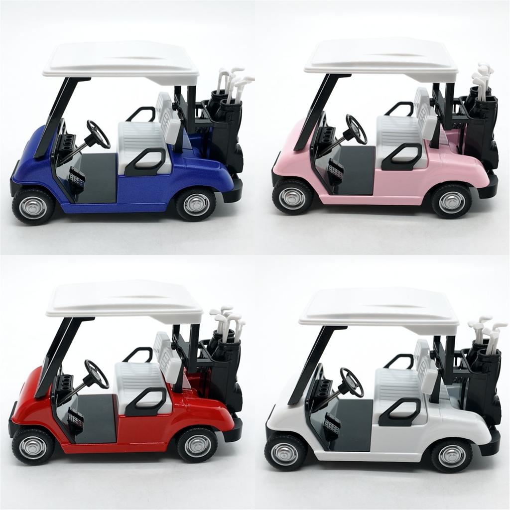 Realistic Alloy Golf Cart Model Miniature Pullback Vehicle Desktop Decoration Gift For Collectors And Golf Enthusiasts