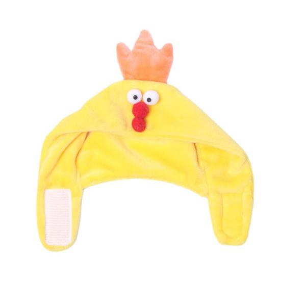 

Лента-застежка для шляпы для домашних животных, дышащая, высокая эластичность, неувядаемый, антидеформированный желтый плюшевый головной убор для домашних животных