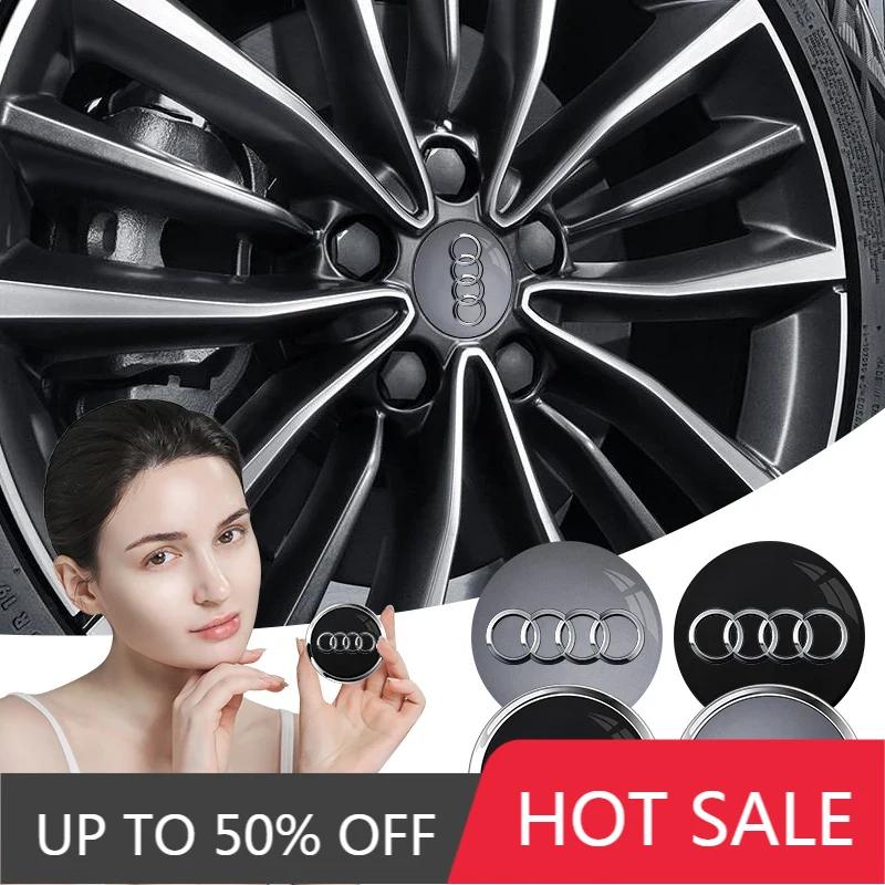 4Pcs Auto Wheel Hub Center Long Leg New models Wheel Center Cap Emblems Cover For 6q Q3 Q5 Q7 Q8 B5 B6 B7 B8 B9 Q7 8P 8V 8Lq6