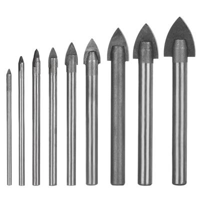 Set di punte per trapano in vetro da 3-14 mm, taglierina per piastrelle in ceramica con punta in carburo di tungsteno e attacco esagonale da 1/4" per utensili elettrici