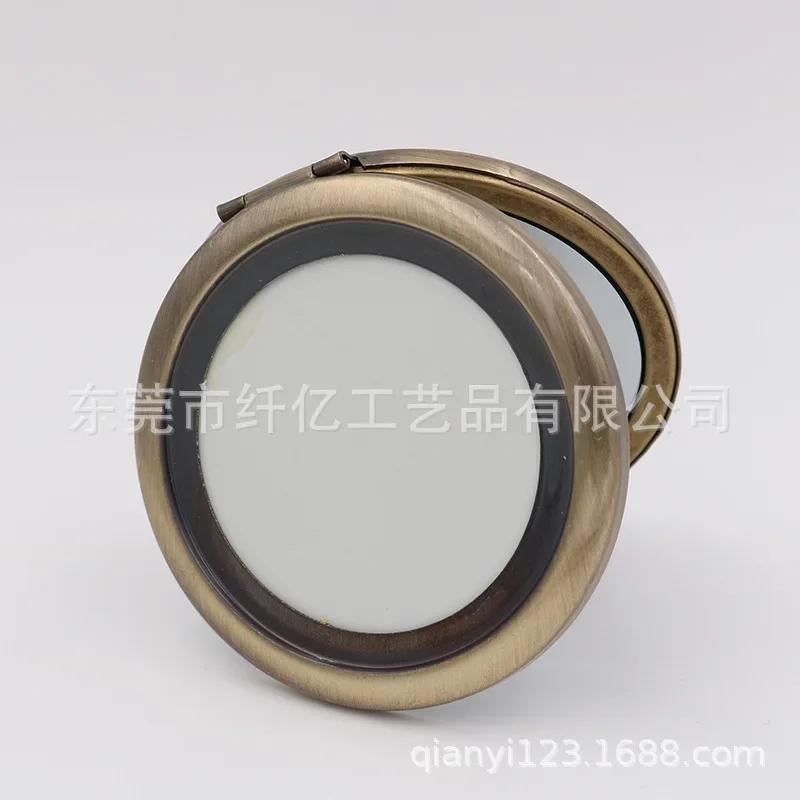 1pcs Portable Makeup Mirrors Metal 70mm Blank Round Compact Mirror For DIY Girl's Women Cosmetic Pocket Mirror Beauty Tools